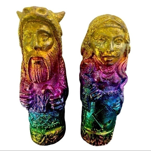 Odin & Freya Bismuth figurines - Picture 1 of 5